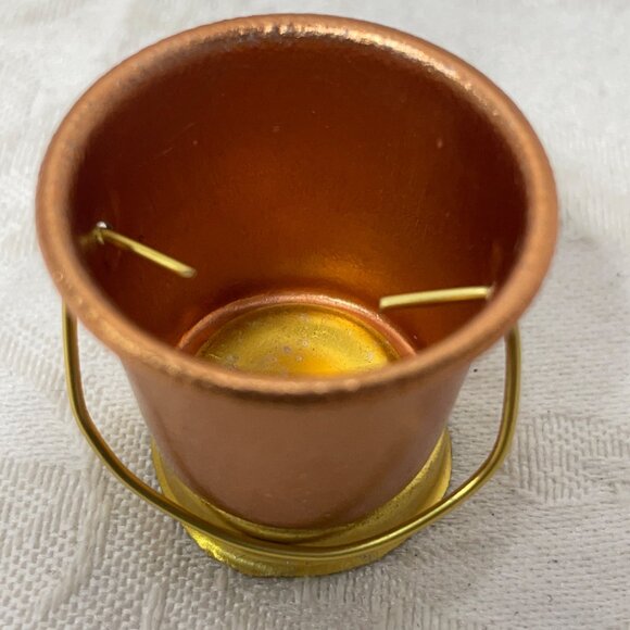 Copper Brass Colored Miniature Kettles Bowls Pots Pails Doll House - Picture 6 of 9